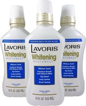 Whitening Mouthwash by Lavoris LARGER SIZE Whitens with Natural Long Lasting Min - £34.28 GBP