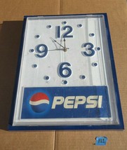 Vintage Pepsi Hanging Wall Clock Sign Advertisement  A11 - £140.47 GBP