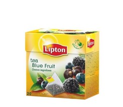 [Pack of 12] Lipton Black Tea - Blue Fruit - Premium Pyramid Tea Bags (20 Count  - £40.92 GBP
