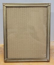 Vintage Brass &amp; Glass 8x10 Photo Picture Frame Easel Back Great Patina - $18.81