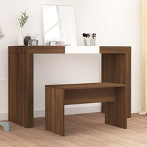 Dressing Stool Brown Oak Engineered Wood 27.6x13.8x17.7 in - $2,383.77 MXN