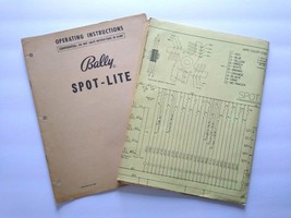 Spot Lite Bingo Pinball Machine Operating Manual + Schematic Original 19... - £39.74 GBP