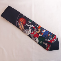 Mens Neck Tie Necktie Vintage 1996 Bugs Bunny Basketball Looney Tunes 59L 4W - £11.95 GBP