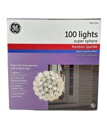 GE Clear Lights Sphere Ball Hanging Warm White LED Sparkle 6 Inch Holiday - $29.65