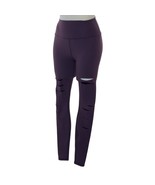 ALO Womens Leggings Activewear Grape Stretch Destroyed Full Length Size XS - €19,53 EUR
