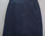 NWT J Crew navy Blue Linen Pencil Skirt Size 2 Green Trim - $21.77