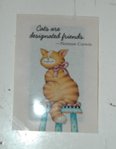 Cute Laminated Paper Magnet kitchen Locker Fridge Cats are Designated Fr... - £1.59 GBP