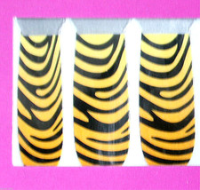 Funky Animal Print Nail Art Polish Decals Stickers Cosplay Costume-TIGER Zebra - £1.90 GBP