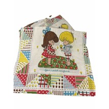 Vintage Joan Walsh Anglund Twin Sheet Set – Fitted &amp; Pillowcase Patchwork - $20.90