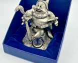 LINDEN Snow White Happy Dwarf Pewter Mini Figurine w/ Clock Ltd. Ed 5000... - $43.53