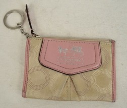Coach Madison Mini Skinny Card Key Chain Wallet Rose Pink - £28.02 GBP