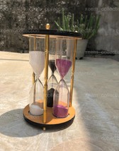 Antique Wooden 3Tube Sand Timer Multiple Minutes Multicolour 2 min, 3 mi... - $65.00
