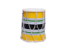 Baby wooden doori Dholak musical instrument colour multi 8 inch drum dhol dholki - £45.60 GBP