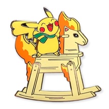 Pokemon Enamel Pin: Pikachu and Ponyta Rocking Horse - £15.84 GBP