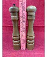 Najico 10&quot; Tall Wood Salt Shaker &amp; Pepper Grinder Made In Japan Farm VTG... - £22.30 GBP