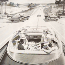 1956 Future Electric Car Advertisement Vintage Power Companies Utility D... - $1,273.65 MXN