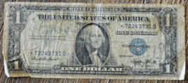 Series 1935 E One Dollar Blue Seal Silver Certificate Star Note. - $5.48