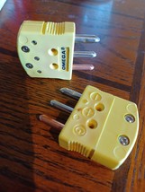 Lot of 4 Omega Thermocouple OTP-K-M Connector K Type Male 3 Lead SHIPS $3 - $28.42