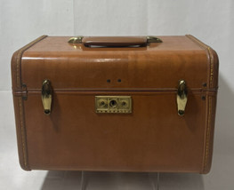 Samsonite Vintage 1950&#39;s Train Case Leather Luggage  4612 - 13 x 9 x 8 - £37.95 GBP