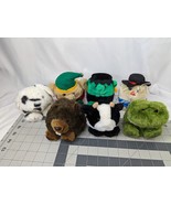 Swibco Puffkins Plush Lot Beaver Cow Frog Dalmatian Elf Frankenstein Sca... - £19.69 GBP