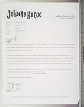 Johnny Knox Autographe Signé Correspondance Tob - $47.95