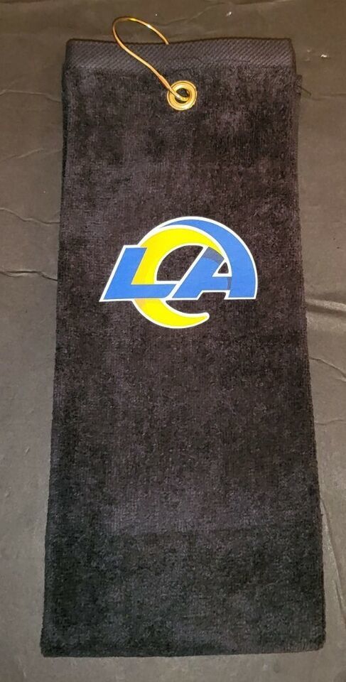 LA Rams Golf Sport Towel 26x16 Black - $15.70