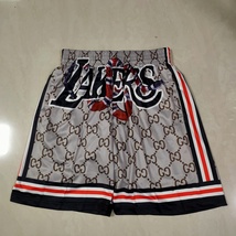 Los Angeles Lakers X Luxury Snake Basketball Shorts stitched Gray  S-3XL - £40.22 GBP