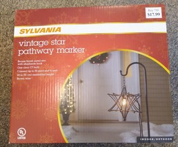 Sylvania Vintage Star Pathway Marker Décor Christmas Winter Star Lights - £15.98 GBP