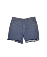 Vintage Cut Off Shorts Womens 26 8 Dark Wash Denim Mini Fringe 80s Sears - £14.34 GBP