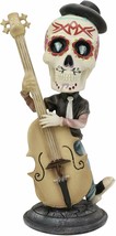 Ebros DOD Skeleton Rock Band Bass Player Bassist Bobblehead Statue 7&quot; Tall - £29.09 GBP