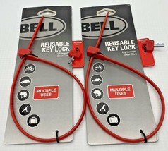 Bell Sports Reusable Lightweight Steel Core Zip Tie Key Lock w/ Key 7117058 New - £9.93 GBP