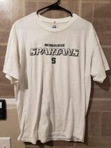 Michigan State Spartans J America Sportswear Shirt Mens Size XL White Vtg - £23.94 GBP