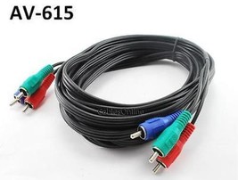 15Ft Hi-Resolution 3-Rca Component Video Male/Male Cable, Cablesonline A... - £21.41 GBP