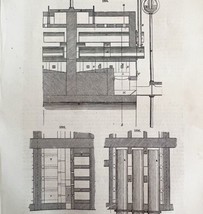 Gas Distribution Machine Woodcut 1852 Victorian Industrial Print Drawing DWS1B - £31.45 GBP