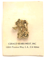 Vintage Gerald Sears-West Elephant 96 Gold Tone Pin Animal Jewelry Acces... - $25.36 CAD