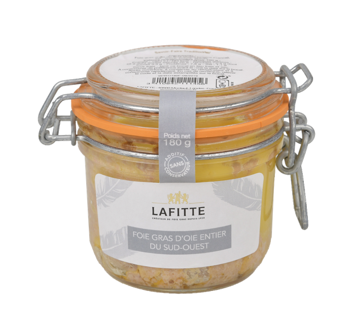 Maison Lafitte - IGP LANDES - Whole Goose Foie Gras - 6.34oz / 180gr Jar
