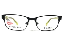 Guess GU9180 002 Kids Eyeglasses Frames Black Yellow Square Full Rim 49-17-130 - £21.89 GBP