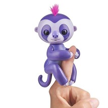 AUTHENTIC WowWee Fingerlings Interactive Purple Baby Sloth Marge - £15.88 GBP