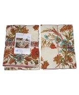 Beautifull April Cornell WILDFLOWERS Fall Colors 60 x 84 Fabric Tableclo... - $39.99