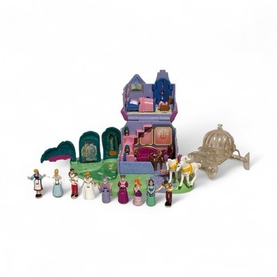 1995 Bluebird Polly Pocket Cinderella Stepmother's House, Carriage & 9 Figures Item image 4