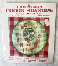 Merry Christmas Gingham Chicken Scratching Embroidery Kit Vintage 1983 -... - £15.18 GBP