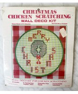 Merry Christmas Gingham Chicken Scratching Embroidery Kit Vintage 1983 -... - £15.12 GBP