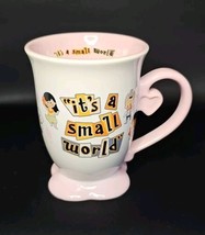 Disney Parks It&#39;s A Small World Pink Ceramic Coffee Cup Mug 8-10oz Tea P... - $19.15