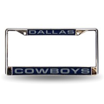 NFL Dallas Cowboys Laser Chrome Acrylic License Plate Frame - £23.59 GBP