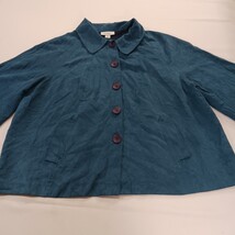 Dressbarn RN#122878 Women’s Blue 5-Button Front 3/4 Sleeve Jacket Size 20W image 11