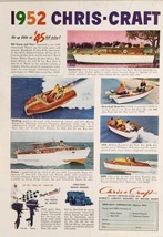 1952 Print Ad Chris-Craft Boats &amp; Outboard Motors Made in Algonac,Michigan - £17.06 GBP