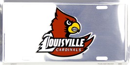 NCAA Louisville Cardinals Chrome Aluminum Metal Car License Plate Auto Tag - £5.53 GBP