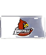 NCAA Louisville Cardinals Chrome Aluminum Metal Car License Plate Auto Tag - £5.49 GBP