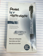 NEW Pentel 12-PACK Icy Razzle-Dazzle 0.7MM Automatic Pencil Smoky Gray Pencils - $14.06