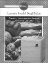 Pillsbury Bread Machine Manual 1010, 1015, 1016, 1020, 1021, 1025, 1500 - $21.99